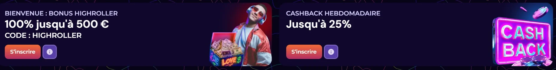 Bonus et promotions